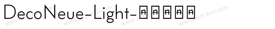 DecoNeue-Light字体转换