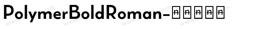 PolymerBoldRoman字体转换