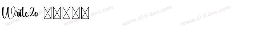 Write2o字体转换