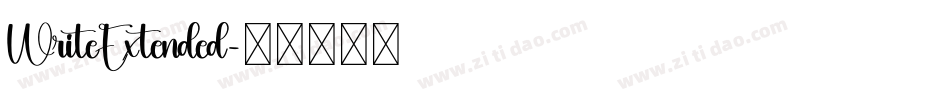 WriteExtended字体转换