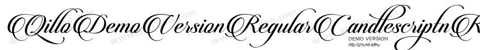QilloDemoVersionRegular-nRve0字体转换