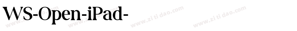 WS-Open-iPad字体转换