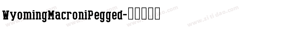 WyomingMacroniPegged字体转换