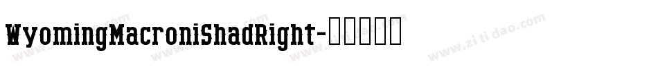 WyomingMacroniShadRight字体转换