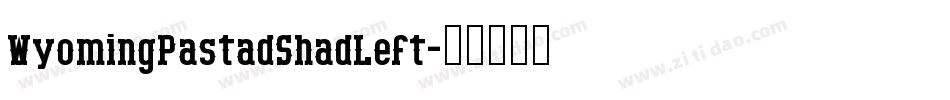 WyomingPastadShadLeft字体转换