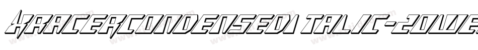 XRacerCondensedItalic-2OWEl字体转换
