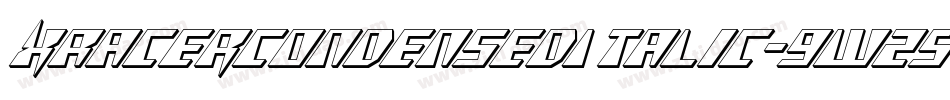 XRacerCondensedItalic-9wz5字体转换
