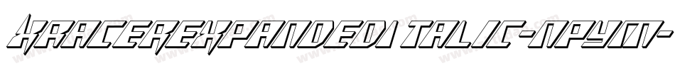 XRacerExpandedItalic-npYM字体转换