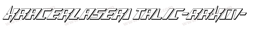 XRacerLaserItalic-RRXM字体转换