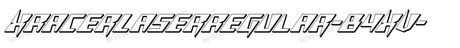 XRacerLaserRegular-B4XV字体转换
