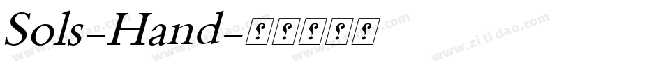 Sols-Hand字体转换