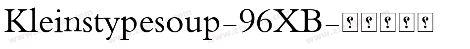 Kleinstypesoup-96XB字体转换
