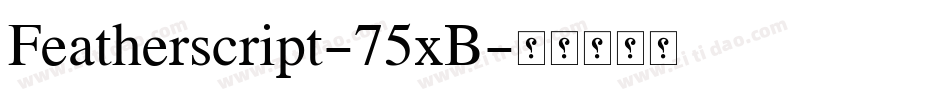 Featherscript-75xB字体转换