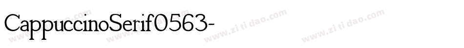 CappuccinoSerif0563字体转换