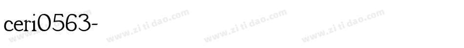 ceri0563字体转换
