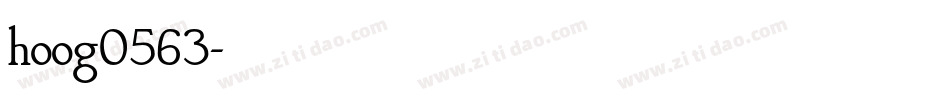 hoog0563字体转换