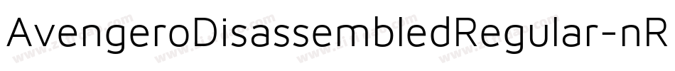 AvengeroDisassembledRegular-nRvd4字体转换