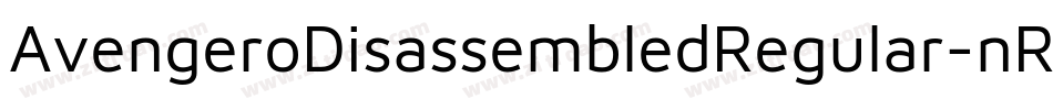 AvengeroDisassembledRegular-nRvd4字体转换