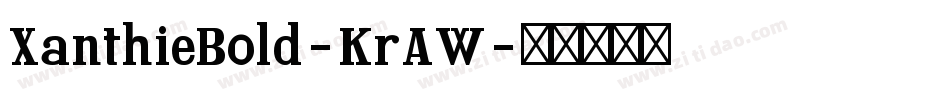 XanthieBold-KrAW字体转换