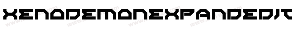 XenoDemonExpandedItalic-LgAZ字体转换