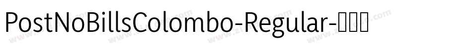 PostNoBillsColombo-Regular字体转换