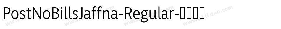 PostNoBillsJaffna-Regular字体转换