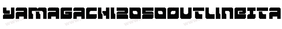 Yamagachi2050OutlineItalic-rMP8字体转换
