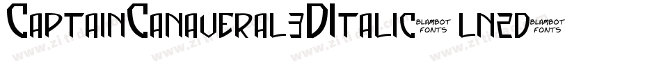 CaptainCanaveral3DItalic-lnzd字体转换