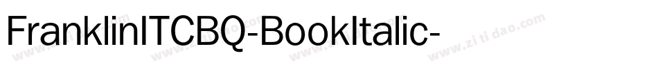 FranklinITCBQ-BookItalic字体转换