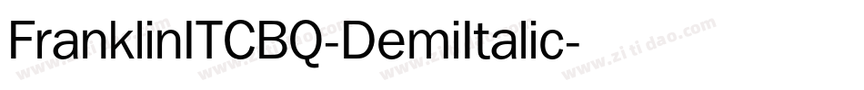 FranklinITCBQ-DemiItalic字体转换