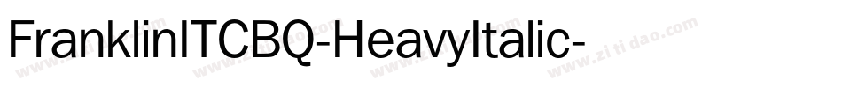FranklinITCBQ-HeavyItalic字体转换
