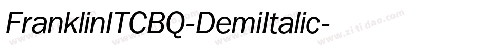 FranklinITCBQ-DemiItalic字体转换