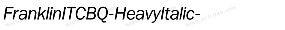 FranklinITCBQ-HeavyItalic字体转换