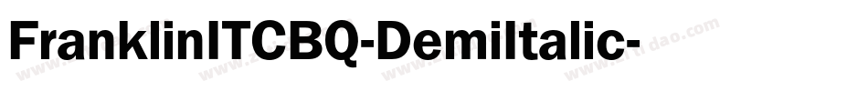 FranklinITCBQ-DemiItalic字体转换