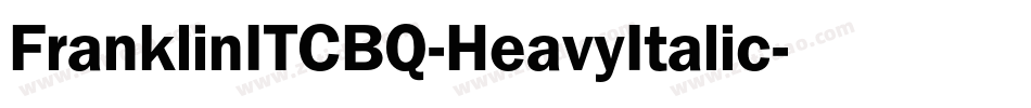 FranklinITCBQ-HeavyItalic字体转换