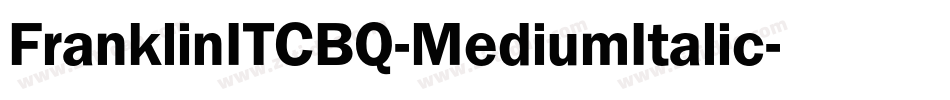 FranklinITCBQ-MediumItalic字体转换