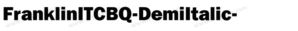 FranklinITCBQ-DemiItalic字体转换