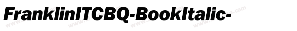 FranklinITCBQ-BookItalic字体转换