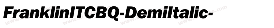 FranklinITCBQ-DemiItalic字体转换