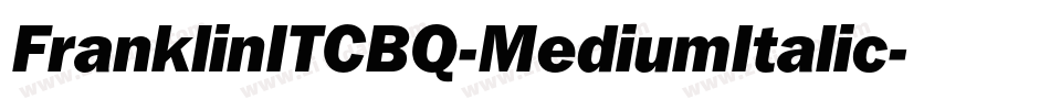 FranklinITCBQ-MediumItalic字体转换