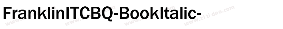 FranklinITCBQ-BookItalic字体转换