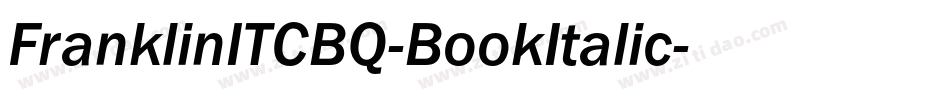 FranklinITCBQ-BookItalic字体转换