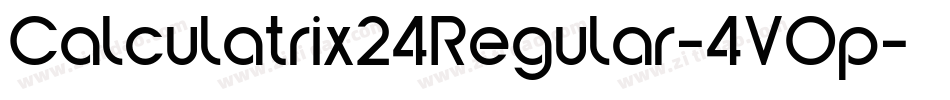 Calculatrix24Regular-4VOp字体转换