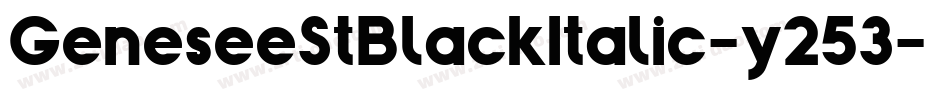 GeneseeStBlackItalic-y253字体转换