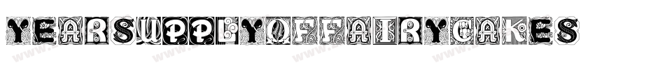 YEARSUPPLYOFFAIRYCAKES字体转换