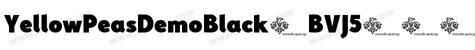 YellowPeasDemoBlack-BVJ5字体转换