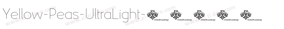 Yellow-Peas-UltraLight字体转换