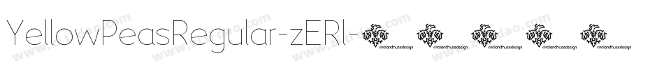 YellowPeasRegular-zERl字体转换