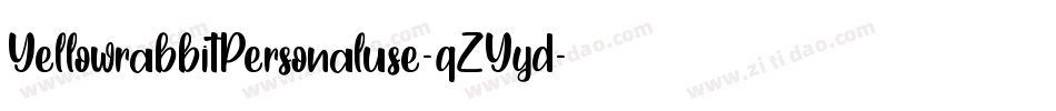 YellowrabbitPersonaluse-qZYyd字体转换