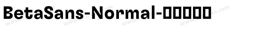 BetaSans-Normal字体转换